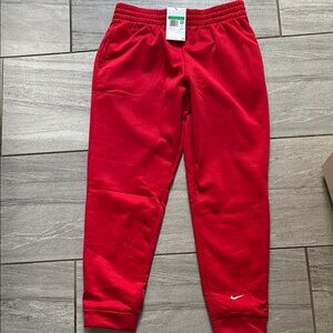 Nike Red Tapered Sweatpants